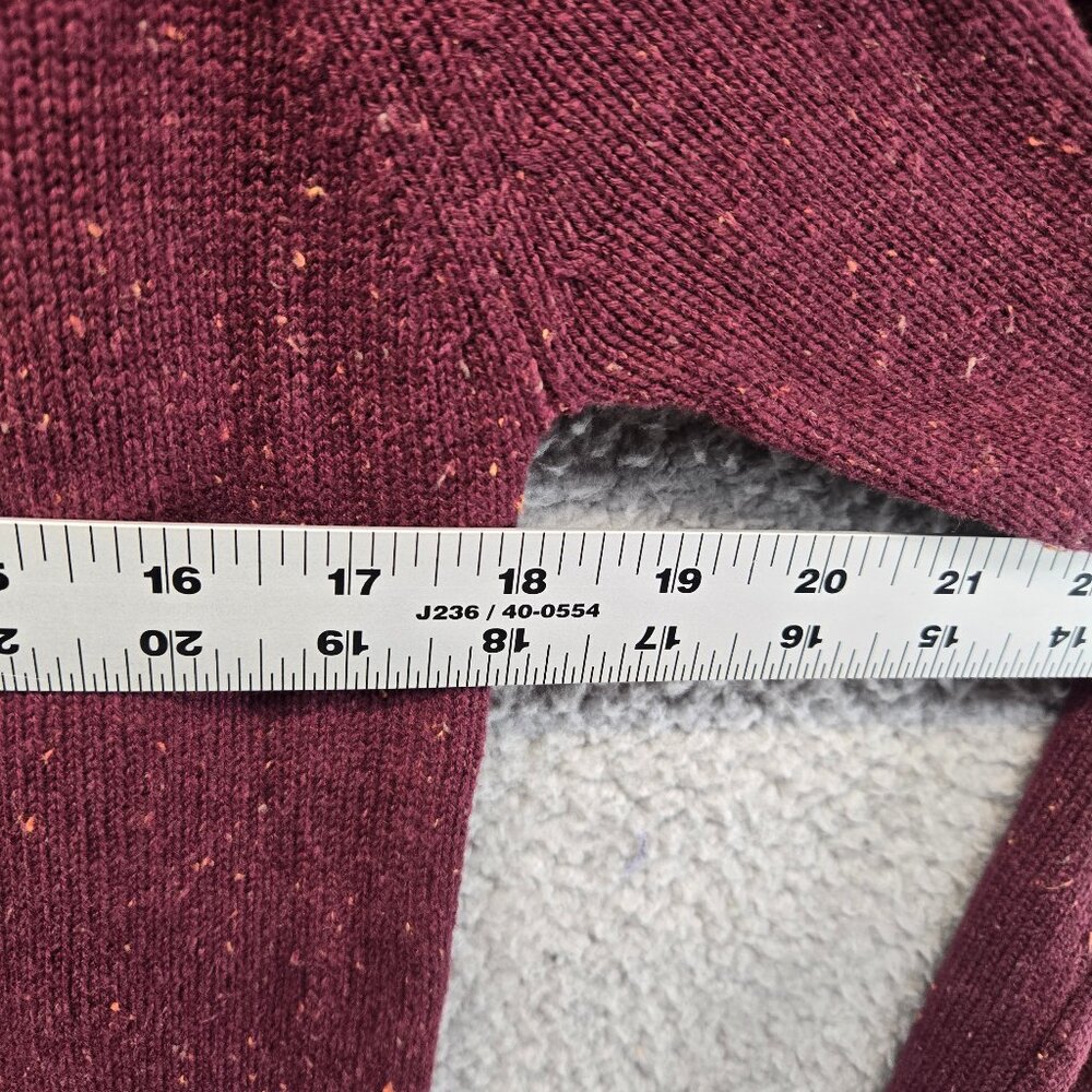 Threads‎ 4 Thought Fleck Knit Raglan Crew Sweater Burgundy Cableknit Size… - Picture 3 of 10